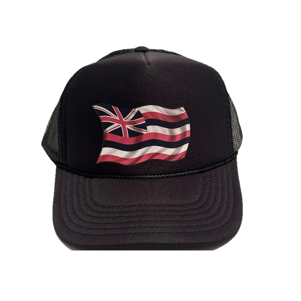 Hawaii State Flag SnapBack Trucker Mesh Hat Hawaiian (NWOT)
